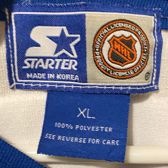 STARTER Vintage White and Blue Hull 16 Jersey XL - Picture 3 of 8